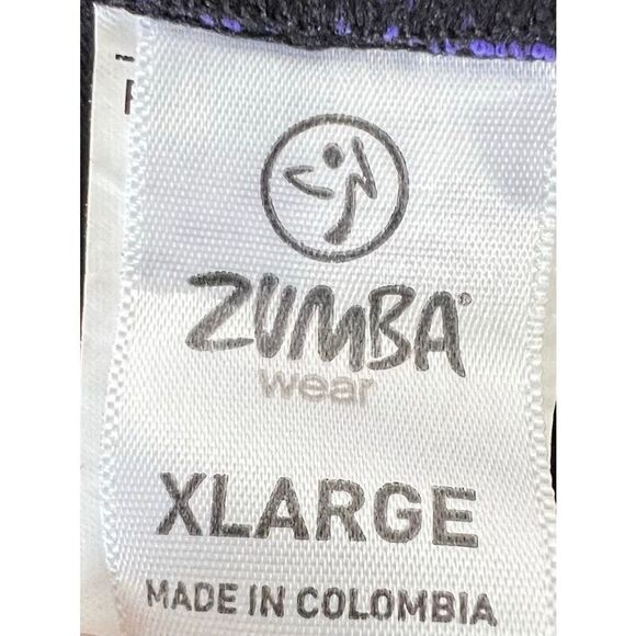 Zumba Cropped Athletic Pants With Fold Over Waist - Picture 3 of 6
